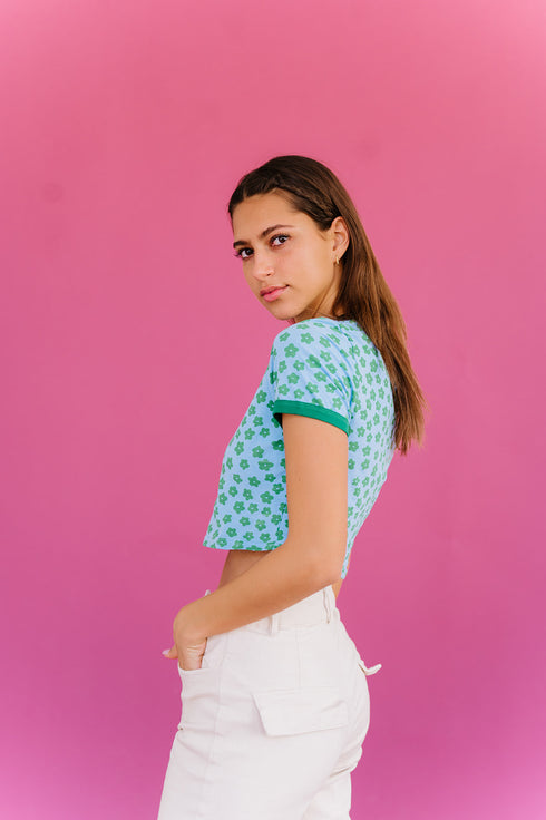 Electric Bloom Top // Blue